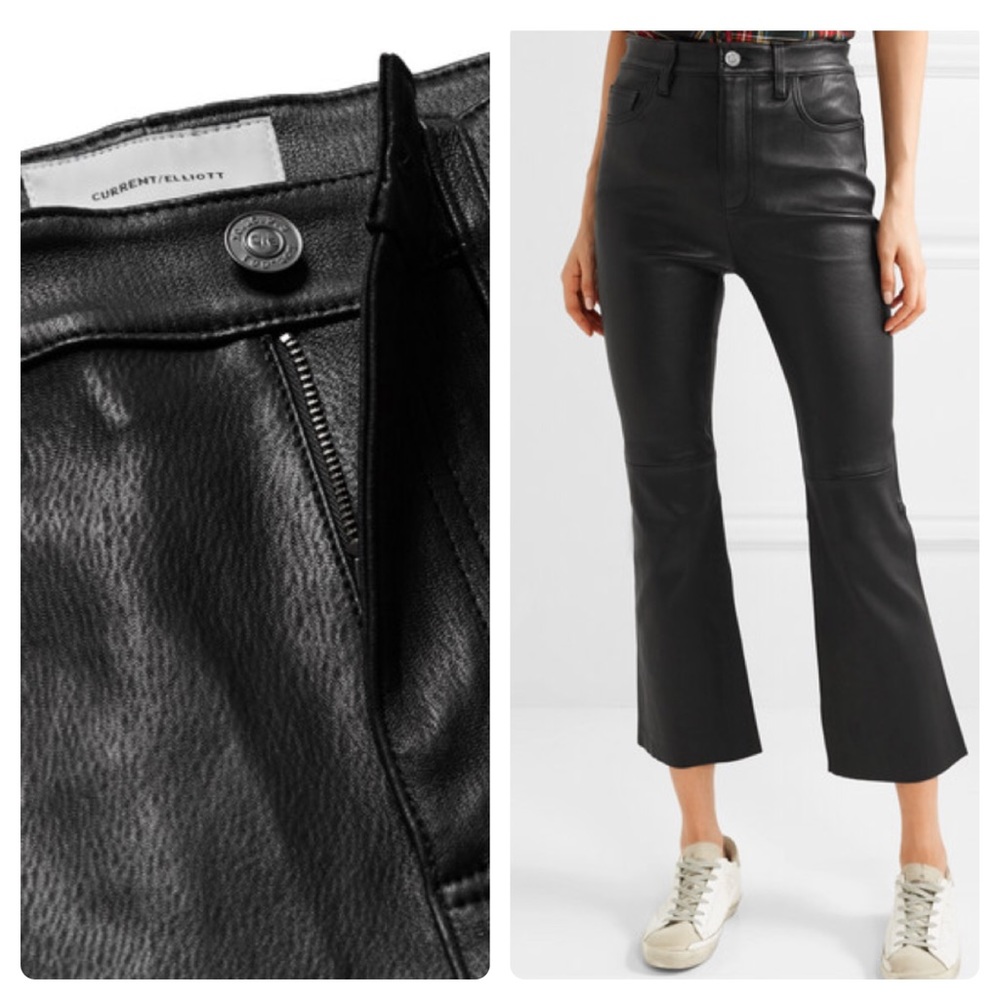 Current/Elliot high waist leather kick pants NWT - Picture 4 of 8